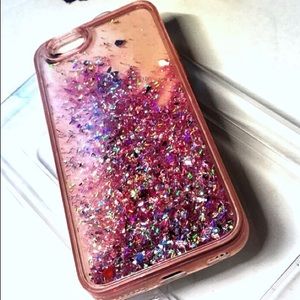 SALE NEW Pink liquid glitter iPhone Case fits 7/8